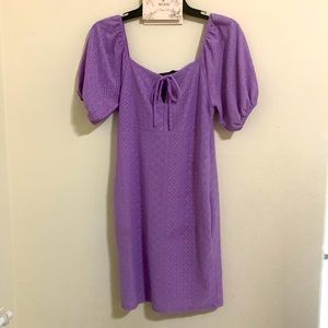 Spring dress embroidered.